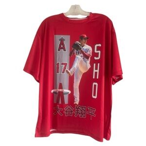 SHOHEI OHTANI Men’s Red‎ #17 Los Angeles Angels "SHO" T-Shirt 2023-Size XL